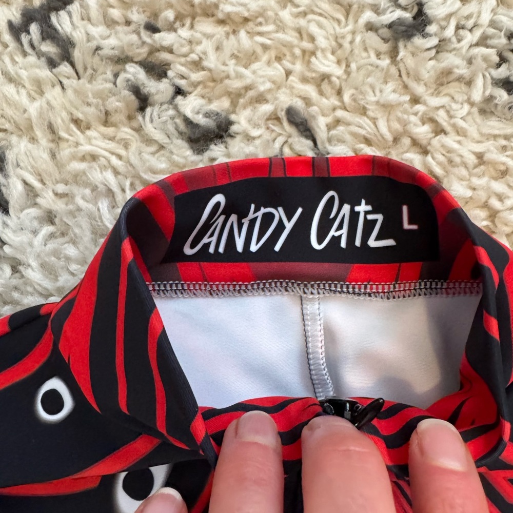 Candy Catz I C U Chaps Leotard size L - Picture 5 of 7